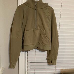 lululemon athletica Olive Green Half-Zip Hoodie Jacket